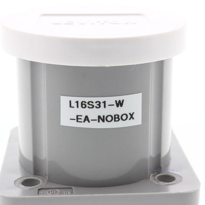 Leviton 16 Series White Panel Mount Housing Automatic Closing Lid Bulk 16S31-W