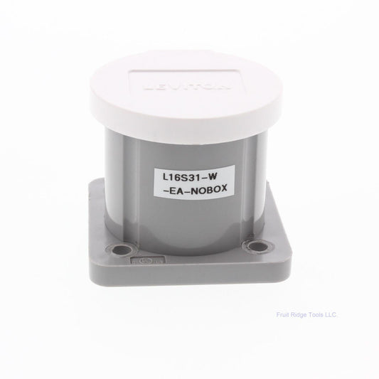Leviton 16 Series White Panel Mount Housing Automatic Closing Lid Bulk 16S31-W