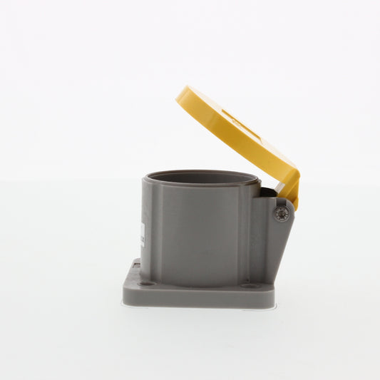 Leviton 16 Series Yellow Panel Mount Housing Automatic Closing Lid Bulk 16S31-Y