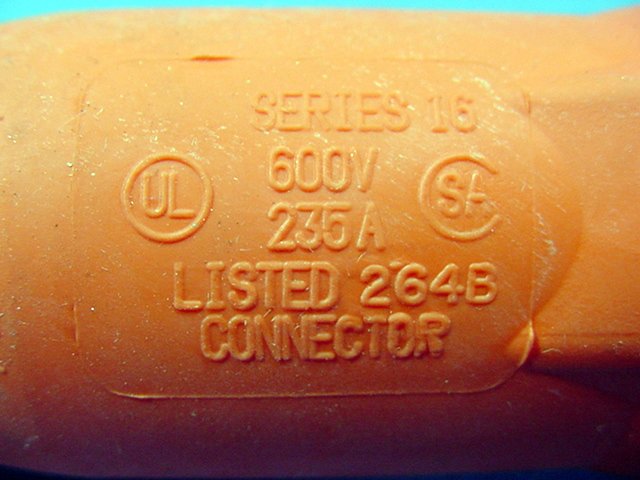 Leviton 16SDF-22O Orange Cam Connector Plug Insulator Sleeve Female 16 Series