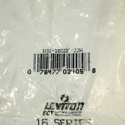 Leviton White Cam Plug Insulator Sleeve Female ECT 16 Series 16SDF-22W Bagged