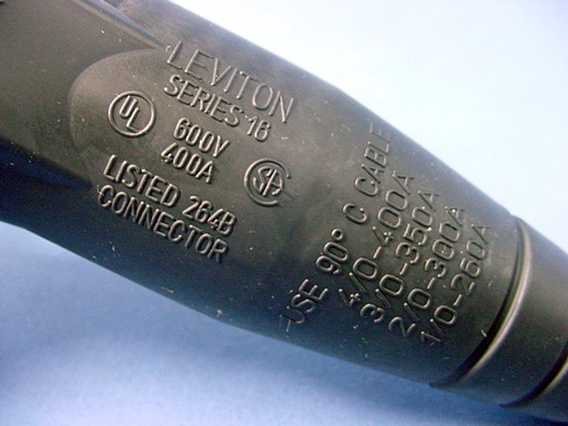 Leviton Black Cam-Type Plug Insulator Sleeve Male ECT 16 Series 16SDM-14E