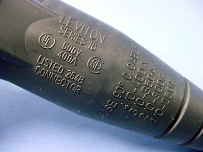 Leviton Black Cam-Type Plug Insulator Sleeve Male ECT 16 Series 16SDM-14E