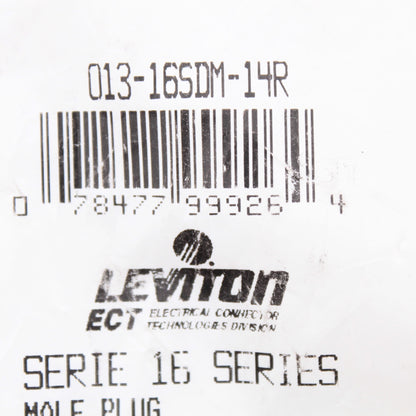 Leviton 16SDM-14R Red 16 Series Male CamType Connector Plug Insulator Sleeve