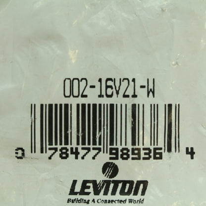 Leviton 16V21-W White 16 Series Cam Type Female Vulcanized Plug High Amp 235A