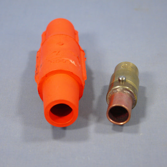 Leviton Orange 16 Series Female Vulcanized Cam-Type Plug 400A 600V 16V28-O