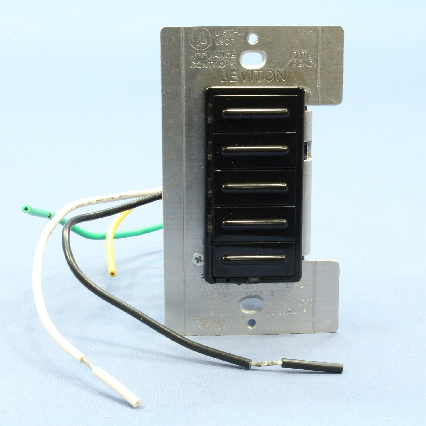 Leviton Black Decora MicroDim On/Off Preset 4-Scene Selector Controller 17700-E
