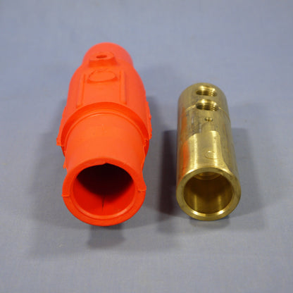 3 Leviton Orange ECT 17 Series Female Cam-Type Plugs Set Screw 690A 600V 17D24-O