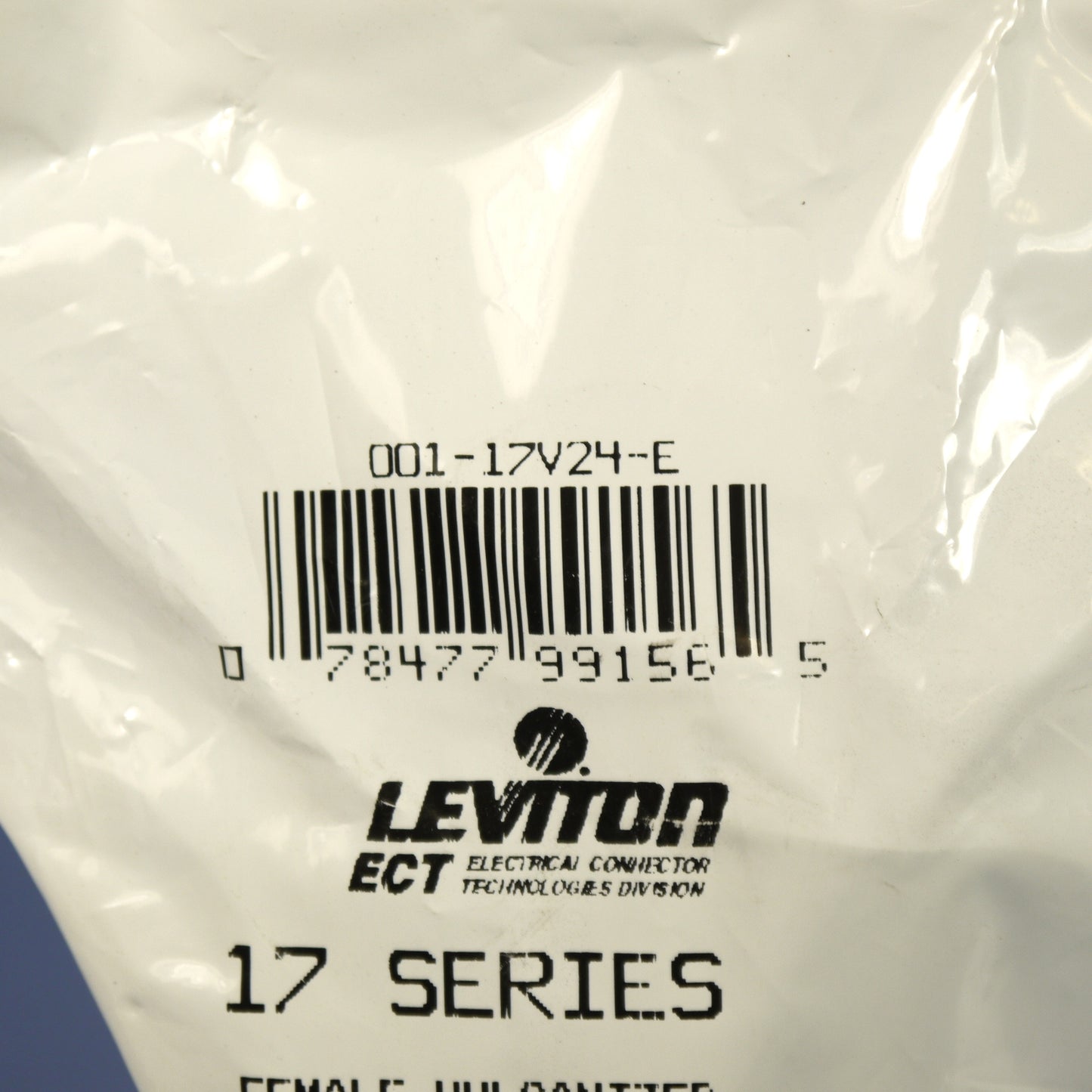 Leviton Black 17 Series Vulcanized Female Cam Plug Crimped 690A 600V 17V24-E