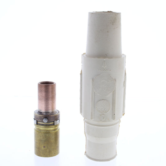 Leviton White 17 Series Female Cam-Type Plug Crimped Style 690A 600V 17V24-W