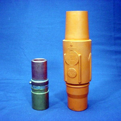 3 Leviton Orange 17 Series Female Vulcanized Cam-Type Plugs 690A 600V 17V25-O
