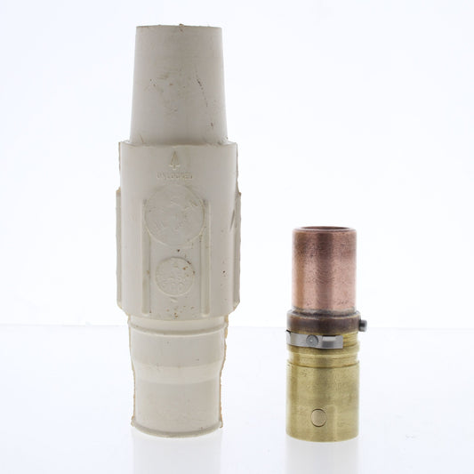 Leviton White 17 Series Female Vulcanized Cam-Type Plug 690A 600V 17V25-W
