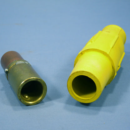 3 Leviton Yellow Female Cam Plugs 17 Series 350-500MCM Crimped 690A 600V 17V25-Y