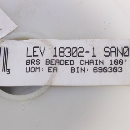 Leviton 18302-1-100 Brass Beaded Chain 100-ft for Replacement Lampholder Cords