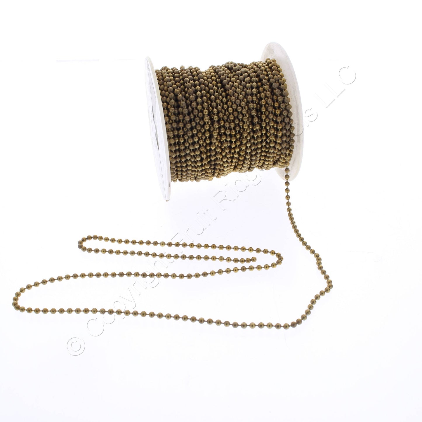 Leviton 18302-1-100 Brass Beaded Chain 100-ft for Replacement Lampholder Cords
