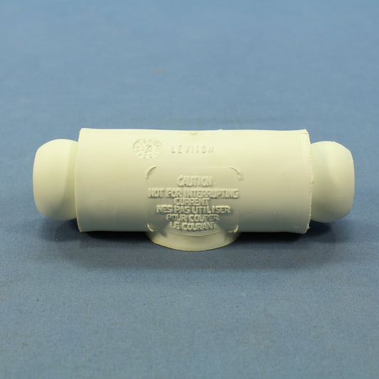 Leviton 18A24-W White Female-Female Turnaround Connector 18 Series 400A 600V