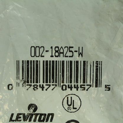Leviton 18A25-W White Male-Male Turnaround Connector Plug 18 Series 400A 600V