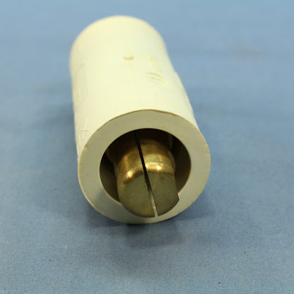 Leviton 18A25-W White Male-Male Turnaround Connector Plug 18 Series 400A 600V