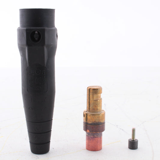 Leviton 18D28-E Black 18 Series Male Detachable Crimped Cam-Type Plug 400A 600V