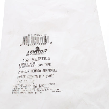 White Leviton 18 Series Female Cam-Type Connector Insulating Sleeve 18SDF-14W