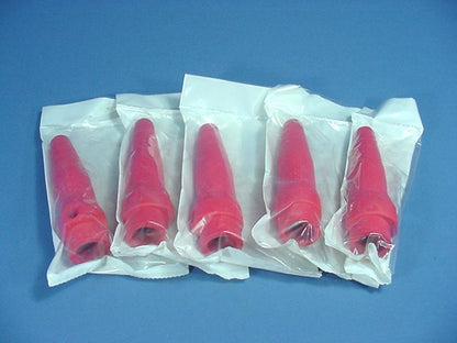 5 Leviton Red ECT 18 Series Male Cam Plug Connector Insulating Sleeves 18SDM-14R