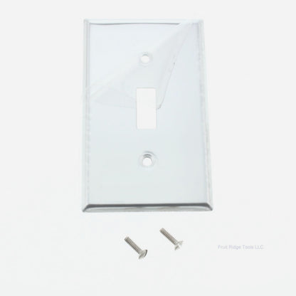 Leviton 1901 Chrome 1-Gang Toggle Chrome Plated Steel Wallplate Covers 20pcs