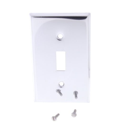 Leviton 1901 1-Gang Chrome-Plated Toggle Switch Wall Plate Cover Switchplate