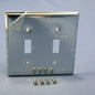 Leviton 1909 Chrome 2-Gang Toggle Chrome Plated Steel Standard Wallplate Cover
