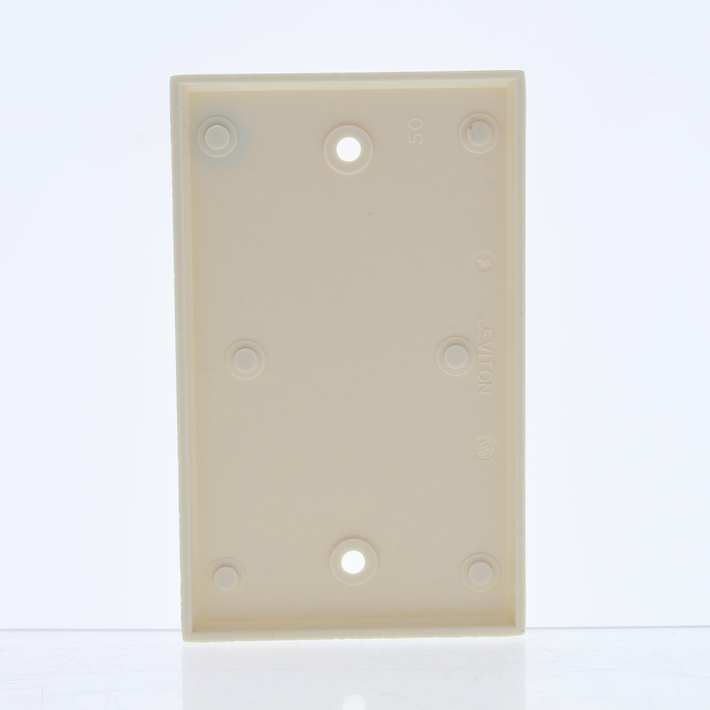 Leviton 1910 Almond Unbreakable Nylon Single Gang Standard Blank Wallplate Cover