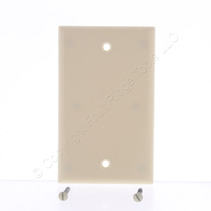 Leviton 1911V Ivory Unbreakable Nylon Single Gang Standard Blank Wallplate Cover