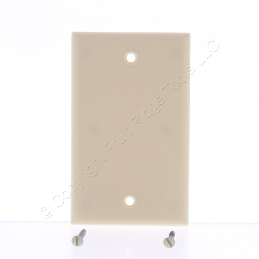 Leviton 1911V Ivory Unbreakable Nylon Single Gang Standard Blank Wallplate Cover