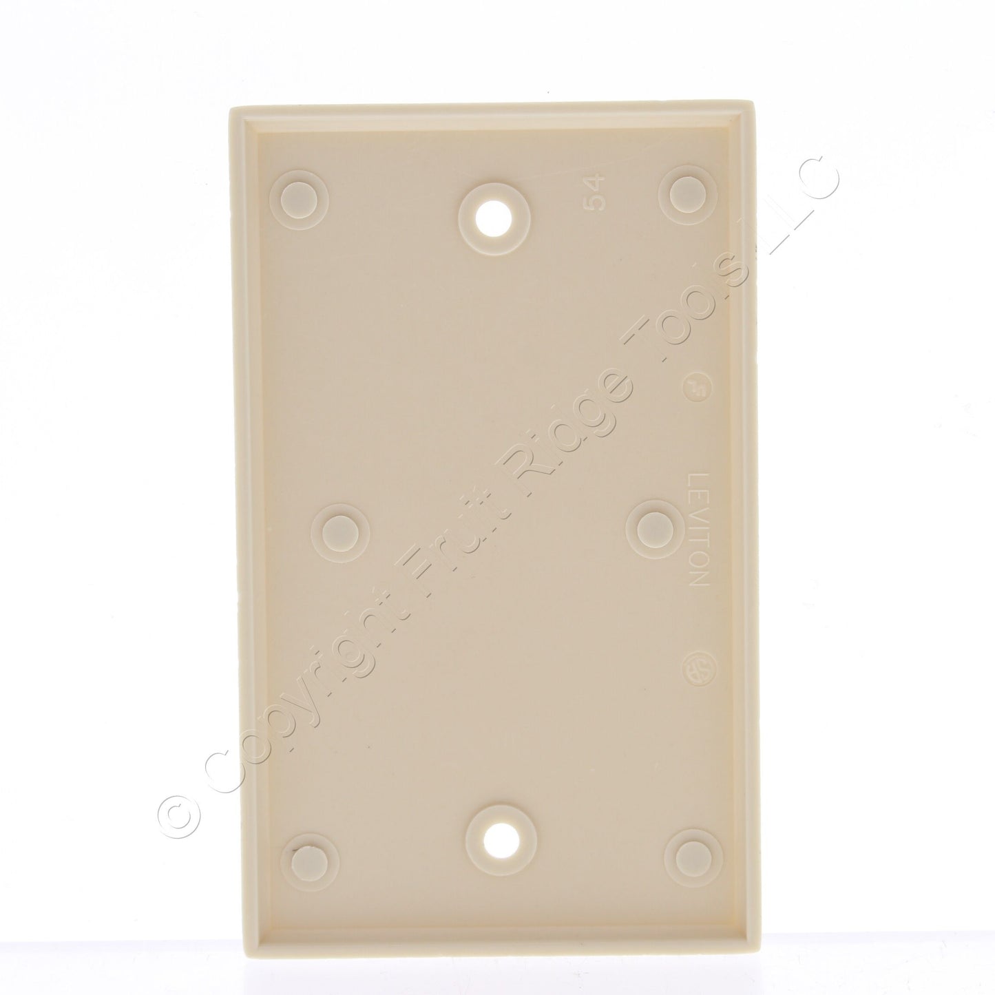 Leviton 1911V Ivory Unbreakable Nylon Single Gang Standard Blank Wallplate Cover