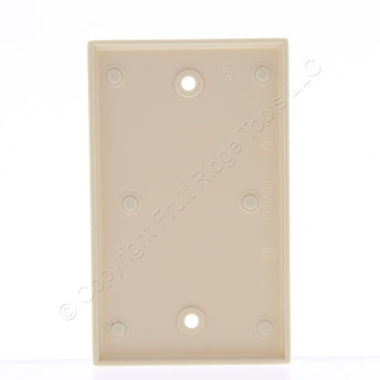 Leviton 1911V Ivory Unbreakable Nylon Single Gang Standard Blank Wallplate Cover
