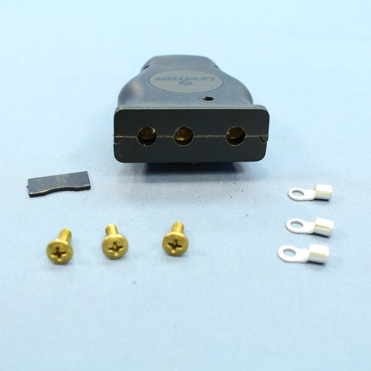 Leviton Black Stage Pin Female Connect Crimp Terminal Grounding 20A 125V 20FC-E