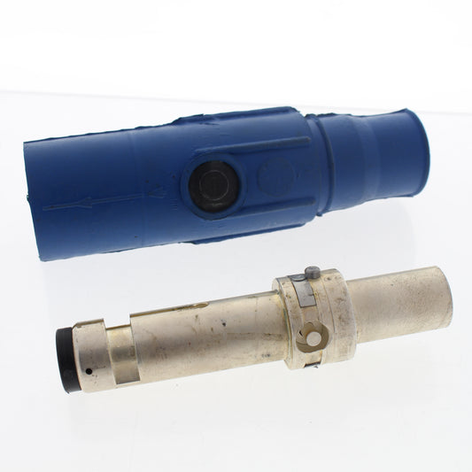 Leviton 22L21 Blue Cam-Type Male Connector Crimped 250-350mcm Latching Ball Nose