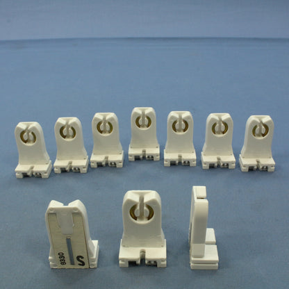 10 Leviton Fluorescent Lampholder Sockets T8 T12 Medium Bi-Pin Shunted 23357