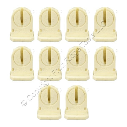 10 Leviton Fluorescent Light Sockets T-5 Lampholder Mini Bi-Pin with Shunt