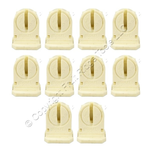 10 Leviton Fluorescent Light Sockets T-5 Lampholder Mini Bi-Pin with Shunt