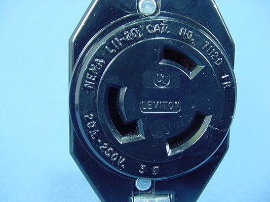 Leviton L11-20R Turn Twist Locking Receptacle Outlet 20A 250V 3? 2370-061 Boxed