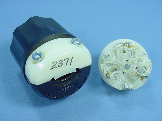 Leviton Twist Turn Connector Locking Plug L11-20P 20A 250V 3 Phase Bulk 2371