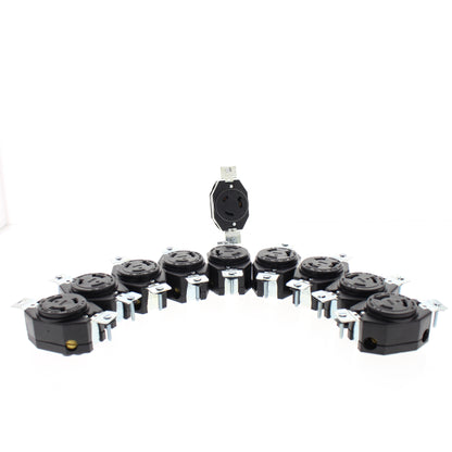 10 Oldstyle Leviton Twist Turn Locking Receptacles Outlet L12-20R 20A 480V 2380