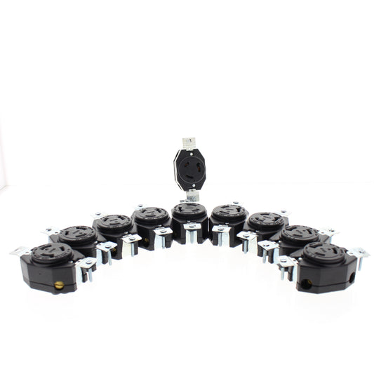 10 Oldstyle Leviton Twist Turn Locking Receptacles Outlet L12-20R 20A 480V 2380
