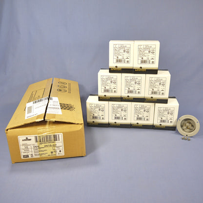 10 Leviton Gray L14-20P Locking Flanged Inlet Twist Plugs 20A 125/250V 2415-GY