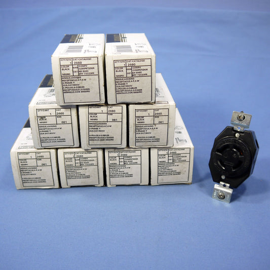 10 Leviton Twist Turn Locking Receptacles Outlets Nema L20-20R 20A 3�Y 2460