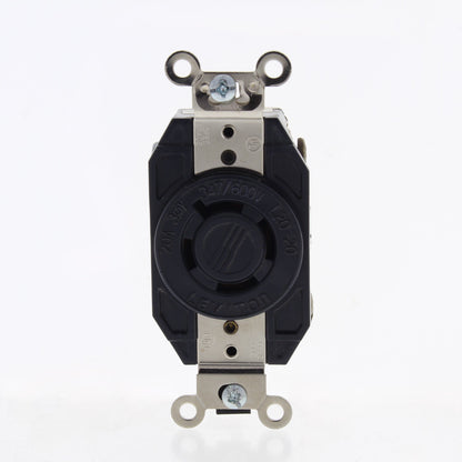 Leviton 2460-065 Turn Locking Receptacle Outlet Bulk L20-20R 20A 347/600V 3?Y