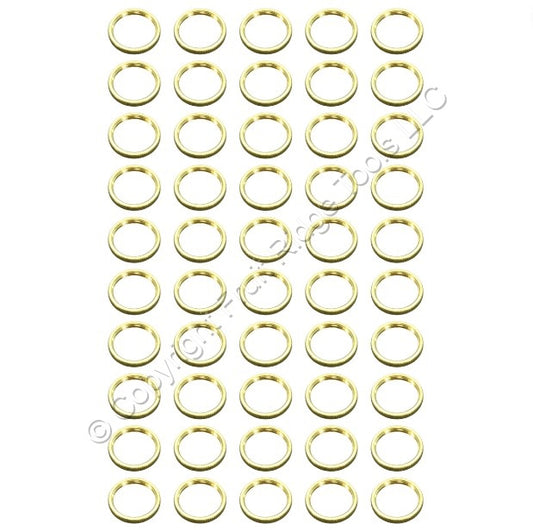 50 Leviton Knurled Brass Nut 13/16-20 Threads for Candelabra Lampholders 25297