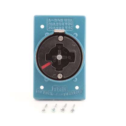 Leviton 25403 Industrial Power Interrupting Locking Receptacle 30A 600V 20A 250V