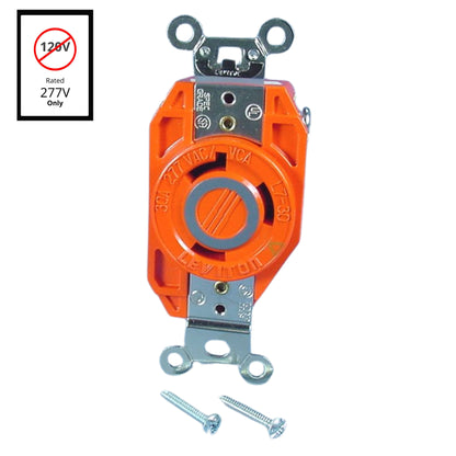 Leviton L7-30 Iso Ground Locking Receptacle Twist Lock Outlet 30A 277V 2630-IG