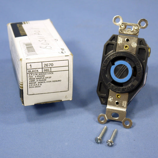 Leviton L11-30 Locking Receptacle Outlet Nema L11-30R 30A 250V 3� 2670-065 Box