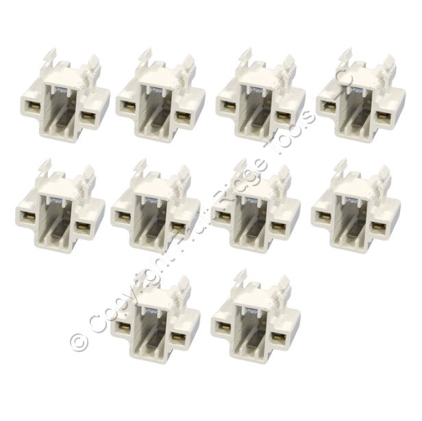 Leviton 26719 Compact Fluorescent Lamp Holders CFL Light Socket Snap-In 10pk
